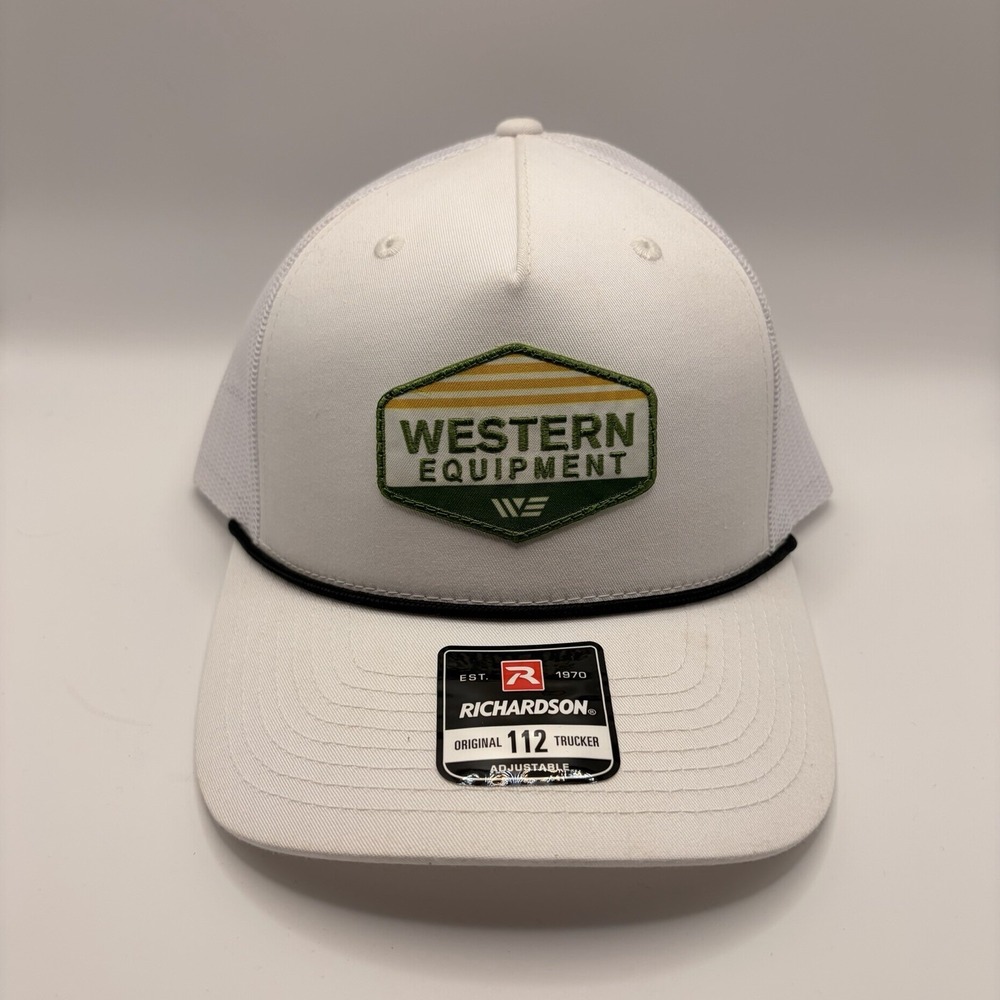 Richardson 112 Western Equipment White Rope Trucker Hat Snapback 112FPR